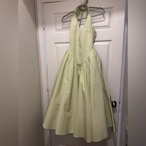 House of CB Marilyn Dress- gently worn- size small- pistachio- dry cleaned